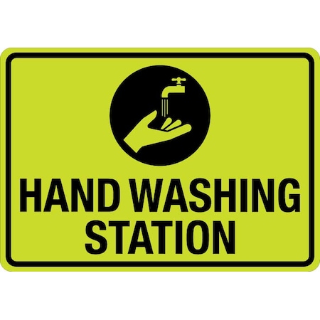 Lyle Wash Hands Please , 14 in  x 10 in, Hivis Reflective Decal, LCUV-0086ST-RD_14x10 LCUV-0093ST-RD_14x10